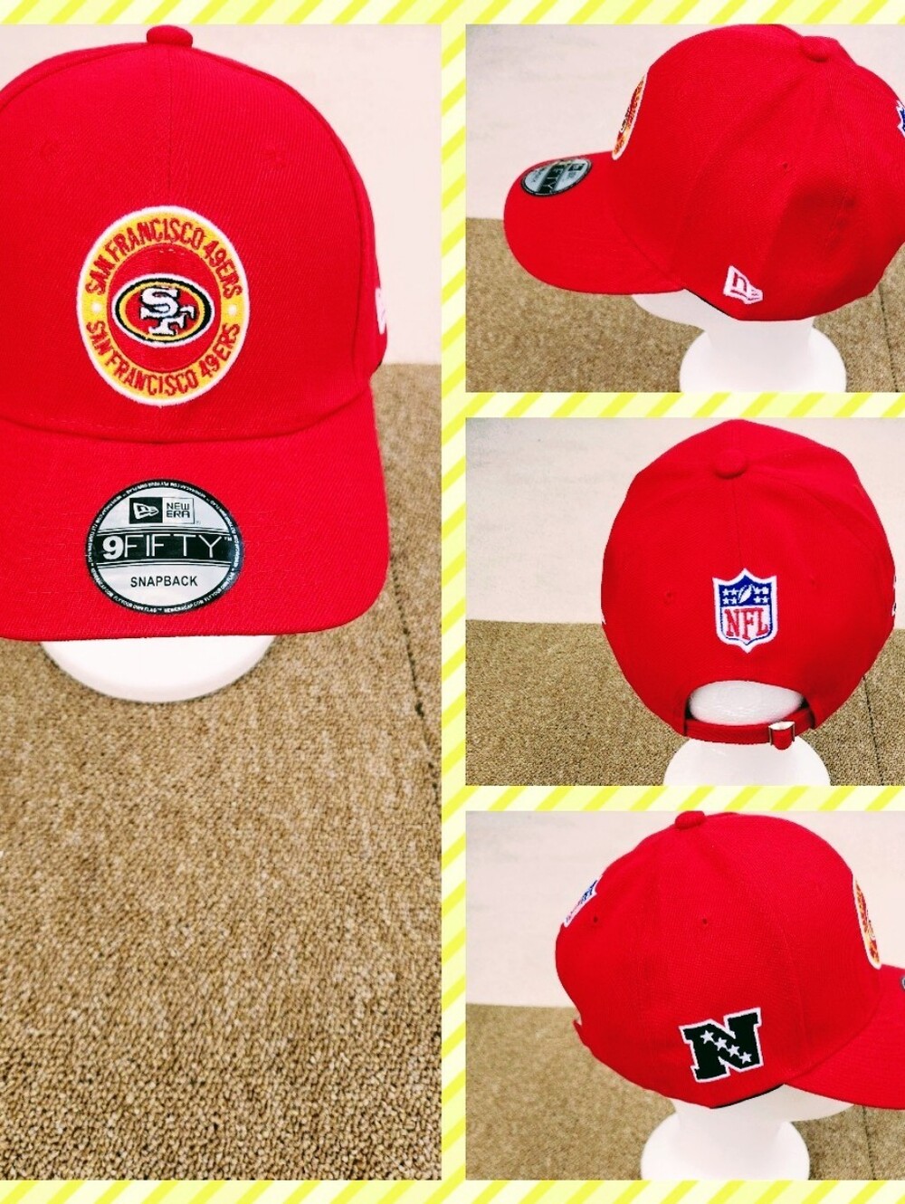 SAN FRANCISCO 49ERS NFL FOOTBALL STRAPBACK HAT.
